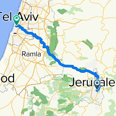 Shivtei Israel Street 12, Jerusalem to Ibn Gvirol Street, Tel Aviv-Yafo