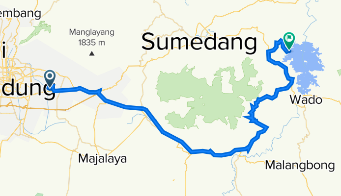 Jalan Kompleks Griya Caraka, Kecamatan Arcamanik to Pakualam, Darmaraja