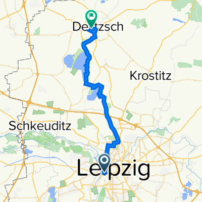 Käthe-Kollwitz-Straße 87, Leipzig nach Schloßstraße 31, Delitzsch