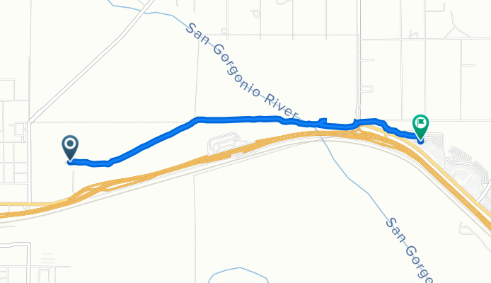 Route to 48400 Seminole Dr, Cabazon