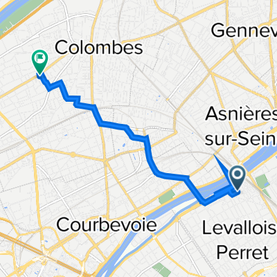 10 Rue Léon Jamin, Levallois-Perret to 259bis Rue Gabriel Péri, Colombes