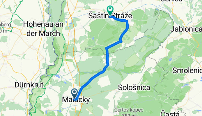 Malacky - Studienka - Lakš.N.Ves - Borský Mikuláš - Šaštín Stráže