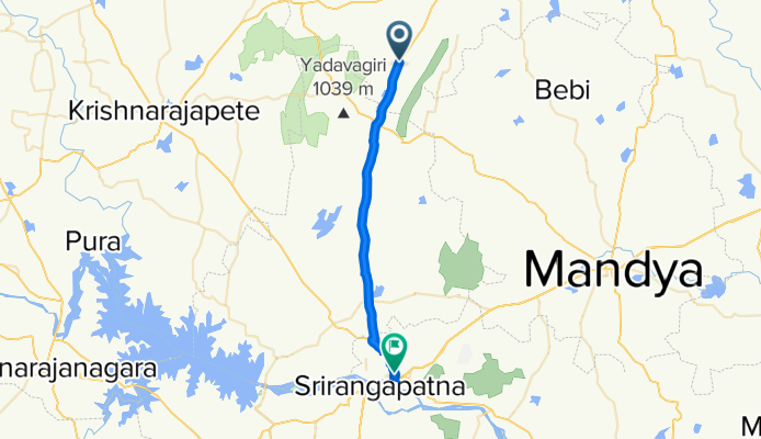 ಜೇವರ್ಗಿ - ಚಾಮರಾಜನಗರ ರೋಡ್, ಹೊಣಕೆರೆ to Kirangoor