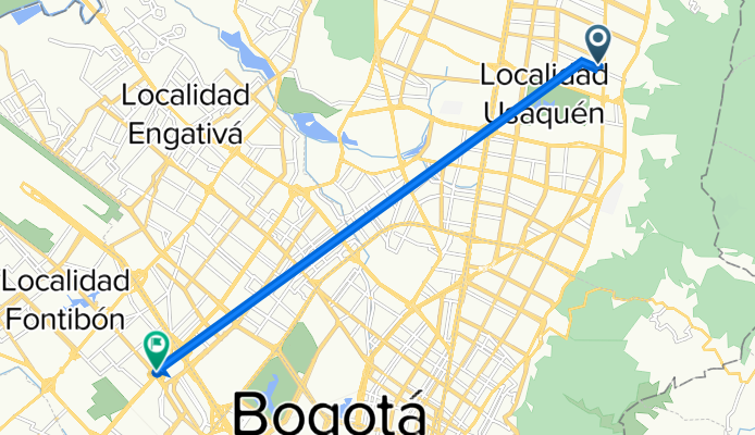 De Calle 140 9-94, Bogotá a Avenida Boyacá #24-72, Bogotá