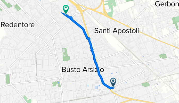 Da Viale Lombardia 6, Busto Arsizio a Via Arnaldo da Brescia 12, Busto Arsizio