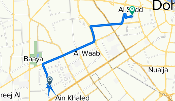 6CRW+P6R, Doha to 7GP2+38P, Doha