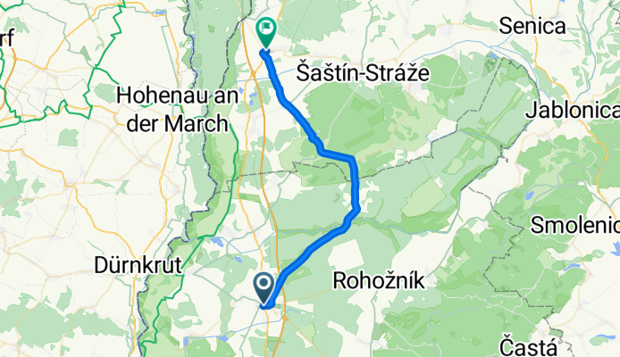 Malacky - Studienka - Tomky - Bor.Sv.Jur - Kúty