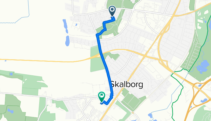 Skelagervej 143, Aalborg to Hobrovej 450, Aalborg
