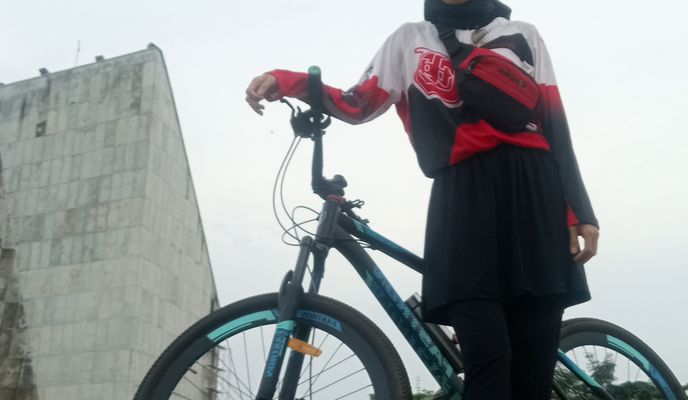 Photo 1 of the Bikemap route "F35R+6MF, Tulang Bawang Tengah to F37Q+XJH, Tulang Bawang Tengah"