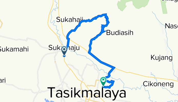 Jalan Raya Sumedang - Cibeureum 95, Kecamatan Indihiang to Jalan Leuwianyar 85, Kecamatan Cipedes
