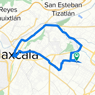 Calle Eucaliptos 1A–3B, Santa Ana Chiautempan a Andador Nardo 10A, Santa Ana Chiautempan