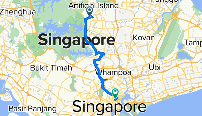 Bef Thomson Hills Dr, Singapore to Beach Road 137, Singapore