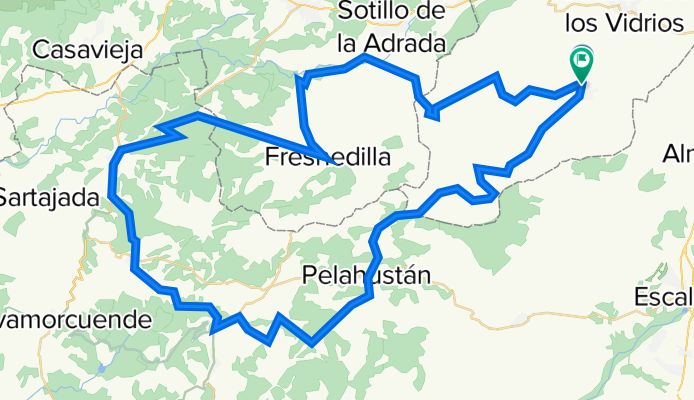 cenicientos, sotillo ,fresnedilla, la igueruela ,almendral, real de san vicente ,pelahustan, cenicientos.