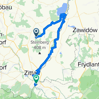 T1 F Neundorf - Berzdorfer See - Kloster Marienthal - Zittau - Dreiländerpunkt - Camping Krystinasee