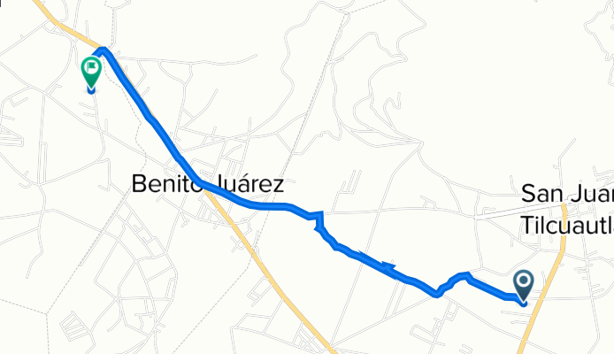 Ruta desde Avenida Benito Juárez