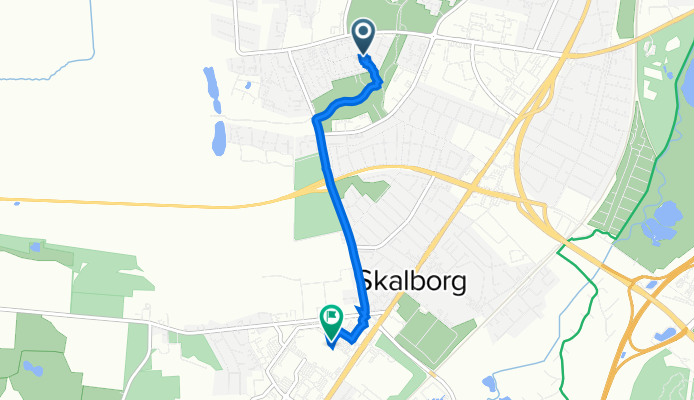 Skelagervej 131, Aalborg to Hobrovej 450, Aalborg