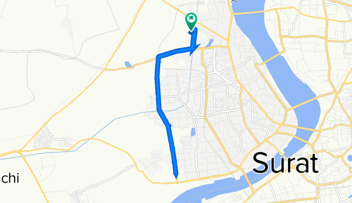 Ugat Canal Road, Surat to Ugat Canal Road, Surat