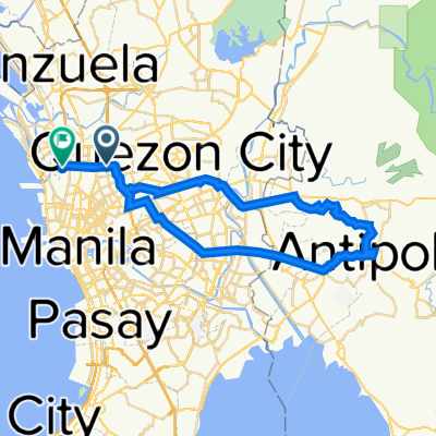 Banawe Street 239, Quezon City to Lourdes Street 112, Manila