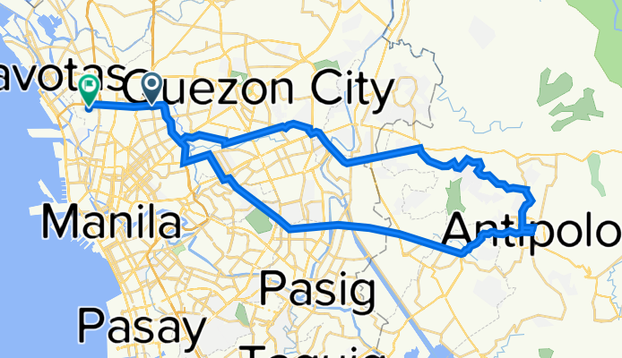 Banawe Street 239, Quezon City to Lourdes Street 112, Manila