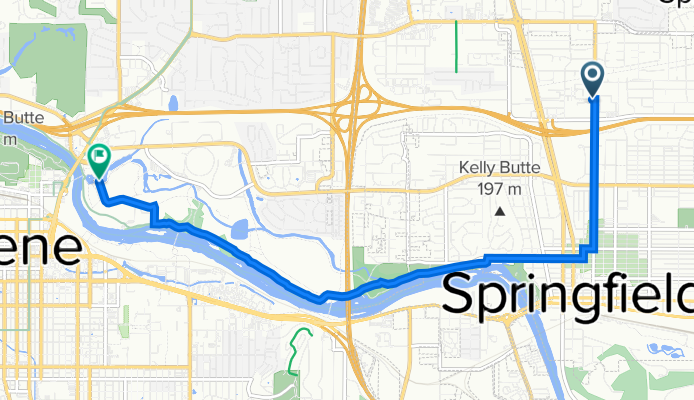 1928 5th St, Springfield to 201–239 Day Island Rd, Eugene