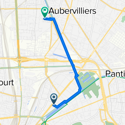 11 Rue de Rouen, Paris à 5 Rue de Saint-Gobain, Aubervilliers