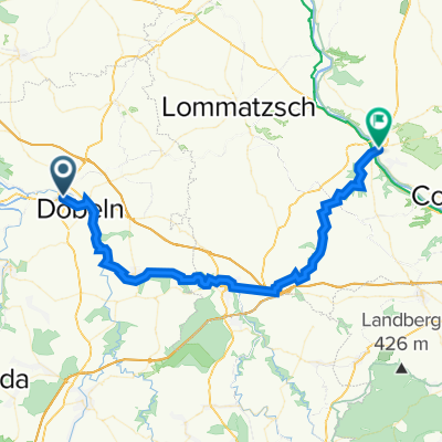 Döbeln Hbf.--Mulden-RW--Nossen--sächs. Städteroute--Rothschönberg--Meißen Hbf.