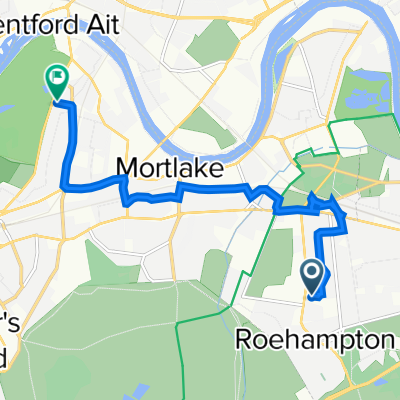 Queen Marys Hospital, Roehampton Lane, London to 2 Lichfield Road, Richmond