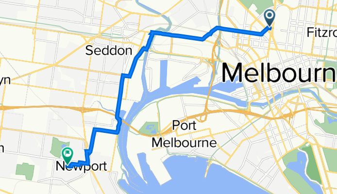 330 Grattan St, Parkville to 63 Agg St, Newport