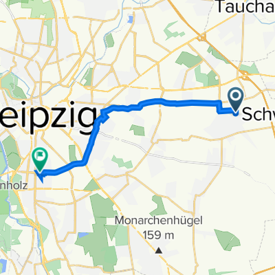 Engelsdorfer Straße 373, Leipzig nach Kurt-Eisner-Straße 76, Leipzig