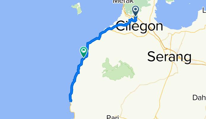 Jalan Palem Boulevard, Kecamatan Purwakarta to Jalan Raya Anyer-Sirih No.136, Kecamatan Cinangka