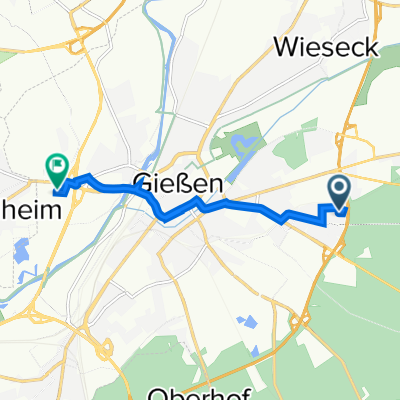 Eichendorffring 107, Gießen to Philipp-Reis-Straße 4, Gießen