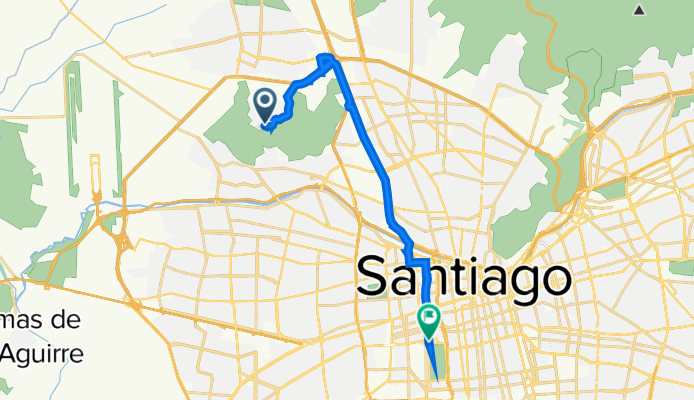 De Camino del Cerro 1501, Quilicura a Avenida Beauchef 850, Santiago