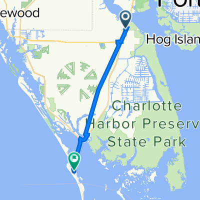 13703 Drysdale Ave, Port Charlotte to 5839–5845 Gasparilla Rd, Placida