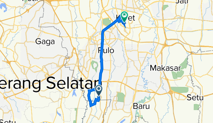 Jl. H. Ipin, Kecamatan Cilandak to Jalan Haji Somad/Gg. Doel 34, Kecamatan Setiabudi