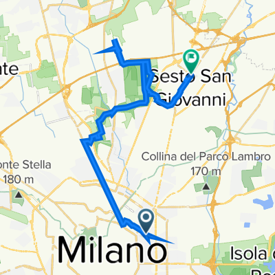 Via Carlo Pisacane 44, Milan to Viale Antonio Gramsci, Sesto San Giovanni