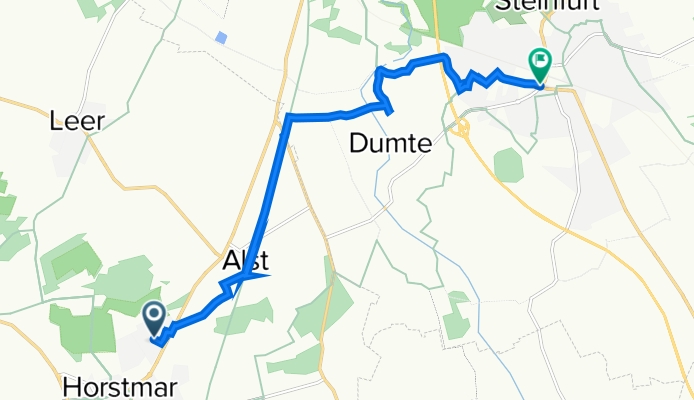 Amselweg 6, Horstmar nach Westfalenring 88, Steinfurt