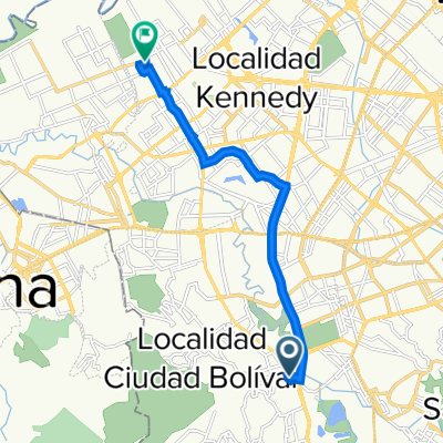 Ruta a Carrera 89A 43 Sur33, Bogotá