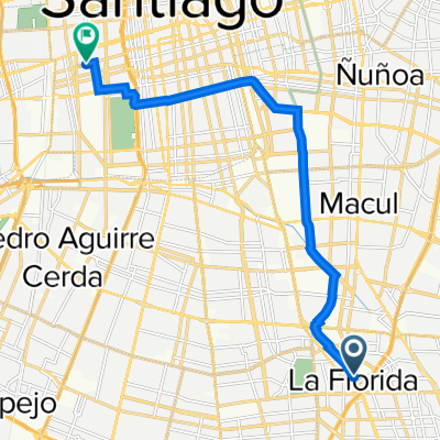 De El Cabildo 176, La Florida a Av España 199, Santiago