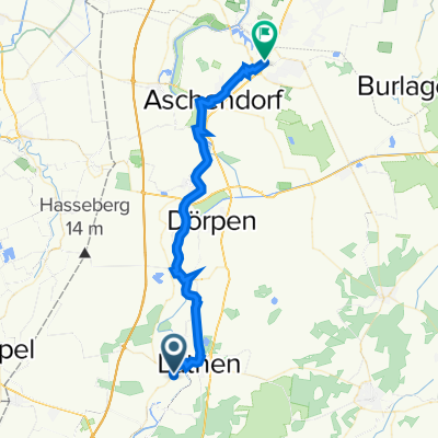 Hauptstraße 1, Niederlangen nach Hauptkanal Rechts 65, Papenburg