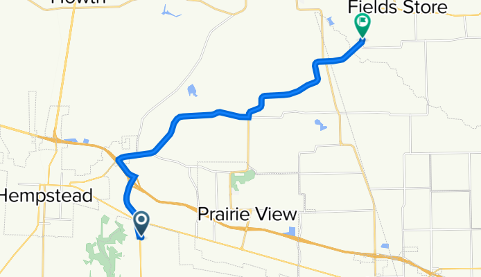 1st 17k -- 2022 Bluebonnet Express 52 Mile Route