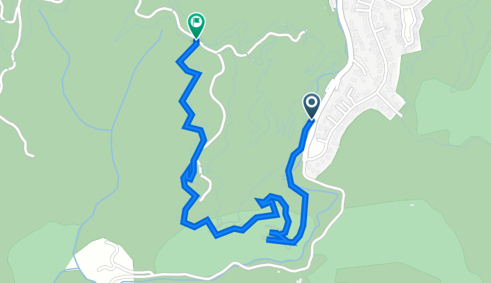 Route from 130 South Karori Road, Karori