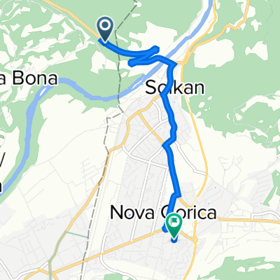 NSA 55 Strada di Osimo, Gorizia to Gregorčičeva ulica 10