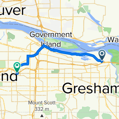 912 NW Dunbar Ave, Troutdale to 5212 NE Glisan St, Portland