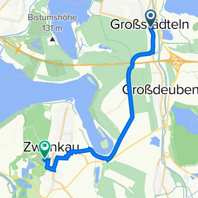 Route von Hauptstraße 222, Markkleeberg