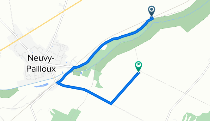 Itinéraire vers Vantadoux, Sainte-Fauste