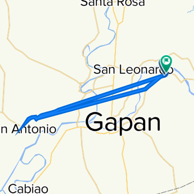 Gapan, Penaranda to 9X5Q+RJ8, Penaranda