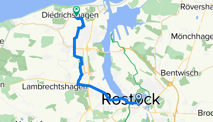 Neuer Markt 1, Rostock nach Bernsteinweg 3Rostock