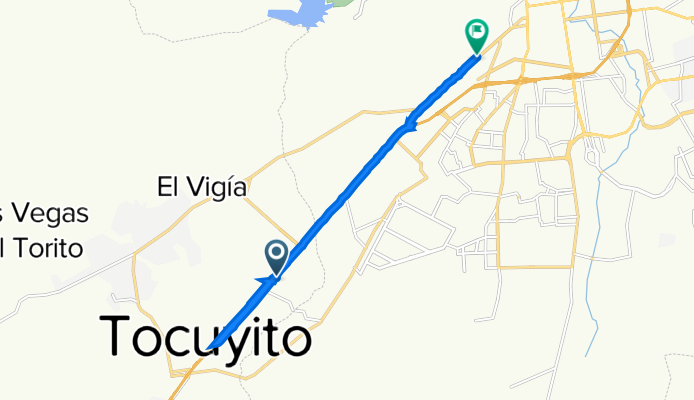De 4W7H+HQM, Tocuyito a 5X8G+5V, Valencia