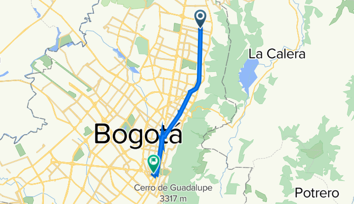 De Calle 163b, Bogotá a Diagonal 33 Bis A 15-5, Bogotá