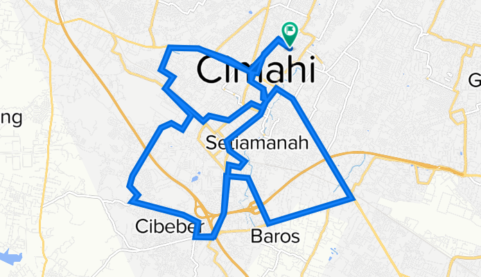 Jalan Kompleks Nusa Hijau J6, Kecamatan Cimahi Utara to Jalan Kompleks Nusa Hijau J6, Kecamatan Cimahi Utara